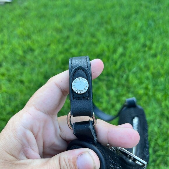 Steve Madden Black Nylon Rhinestone Crystal Baguette Shoulder Bag - Picture 12 of 13